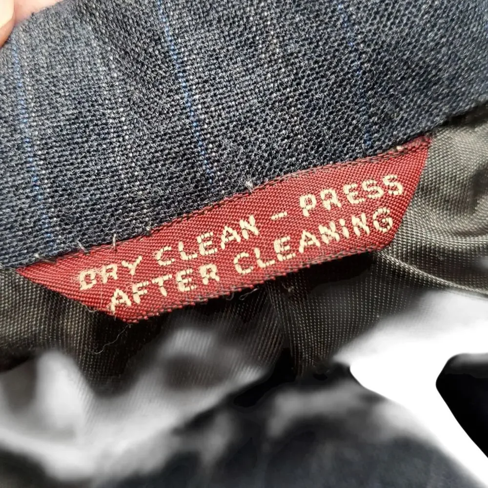 Vintage Cricketeer Gray Pinstripe Blazer Half Lined Jacket Sport Coat  44